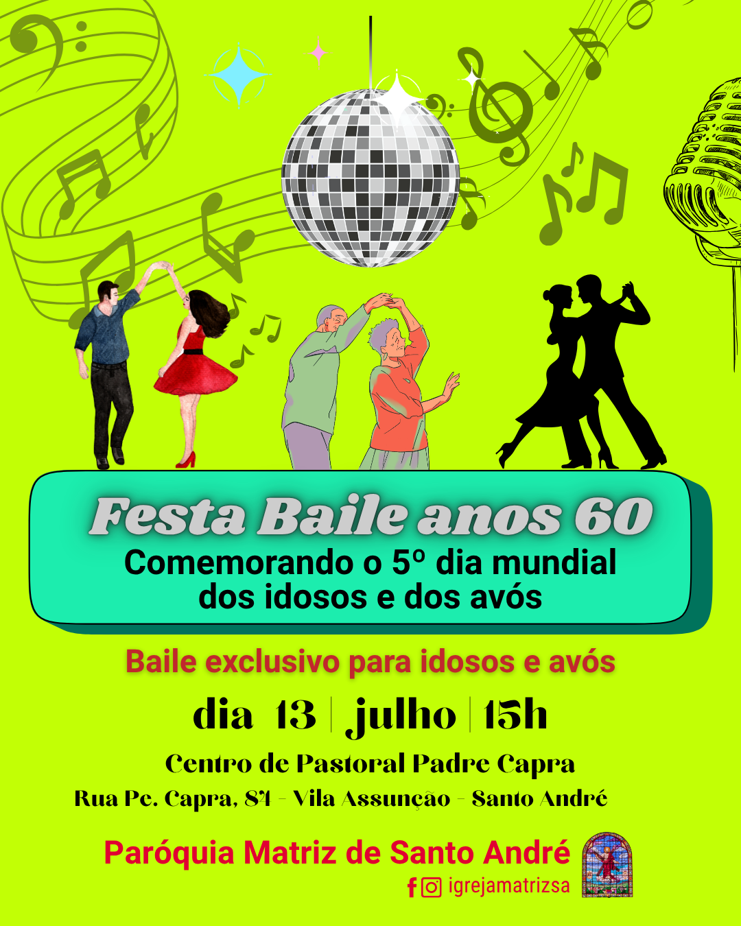 Comemoração do dia mundial dos avós e idosos