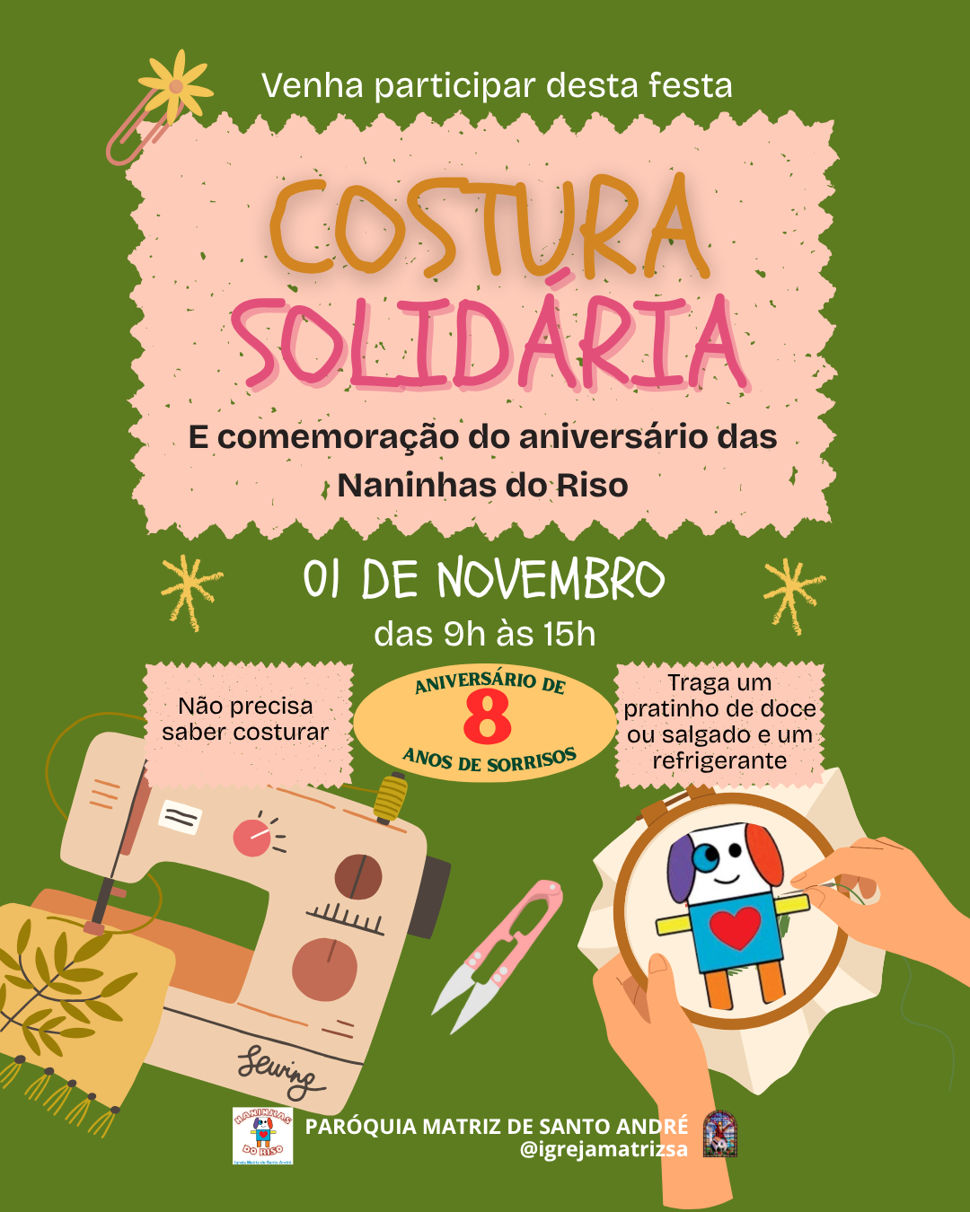 Costura solidária - Naninhas do Riso