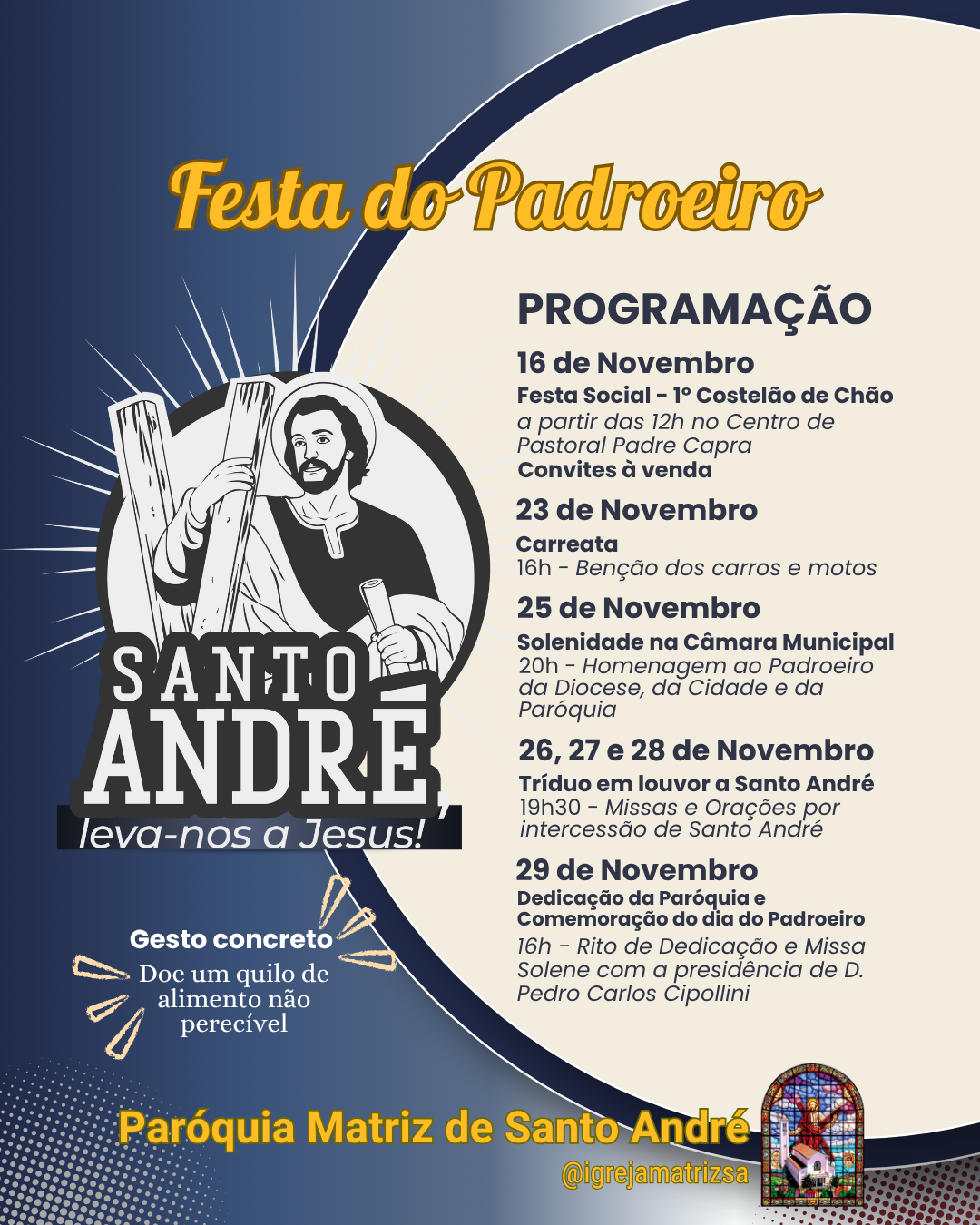Programação da Festa do Padroeiro