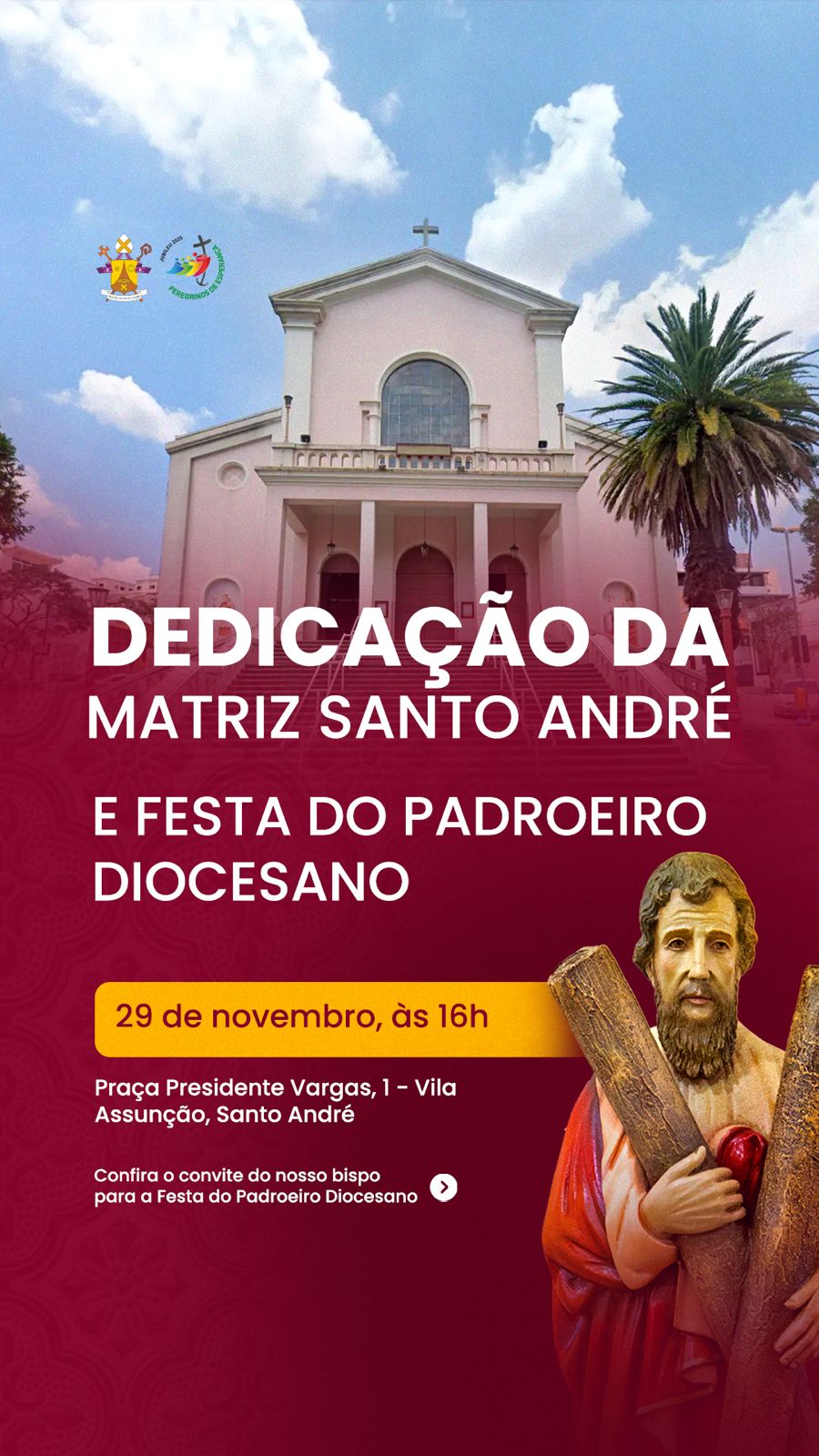 Divulgação da Dedicação da Igreja Matriz - Nov. 25