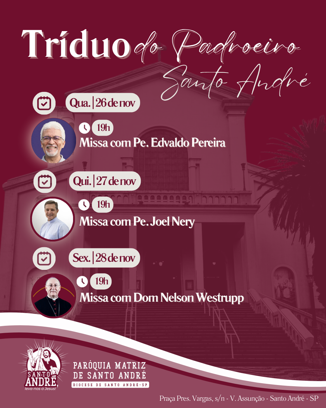 Tríduo preparatório para a Comemoração a Santo André apóstolo