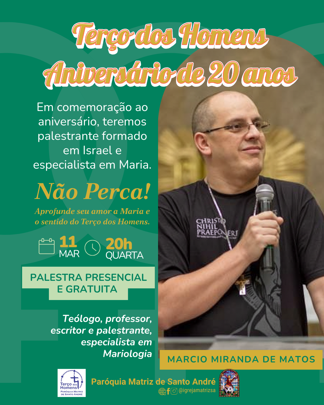 Palestra sobre Maria Santíssima - Terço dos Homens