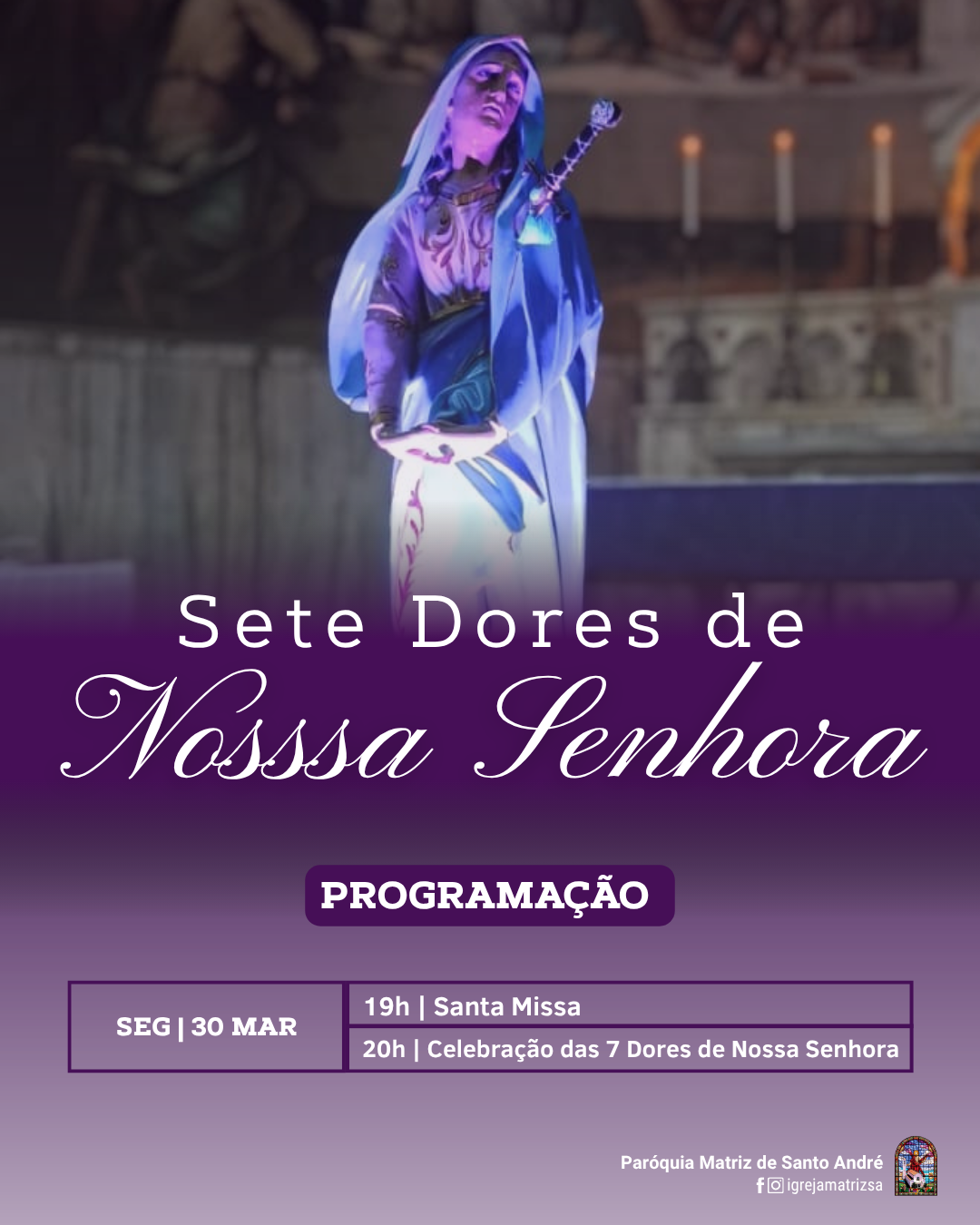 Momento oracional das 7 dores de Nossa Senhora