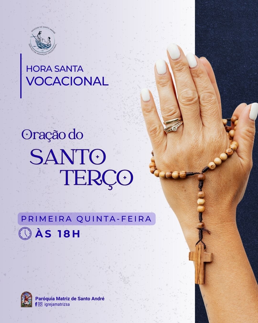 Recitação do Santo Terço na Hora Santa Vocacional