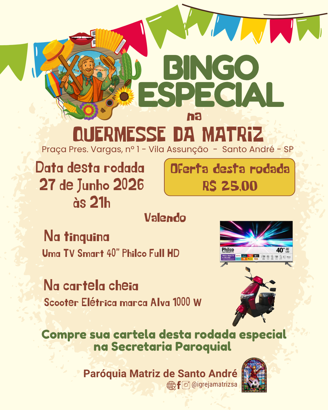 Rodada especial do Bingo da Matriz